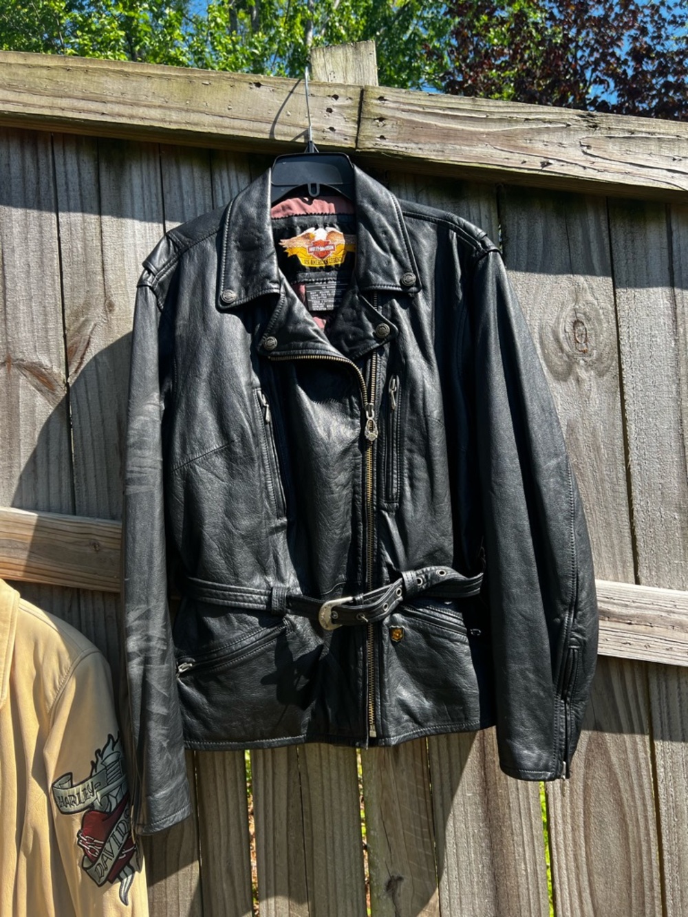 Black Leather Women’s Biker Jacket - Classic Zip & Belt
